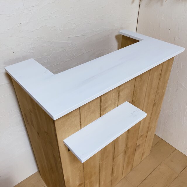 na 265. 手元が隠れる 受付カウンター レジカウンター 目隠し ホワイト