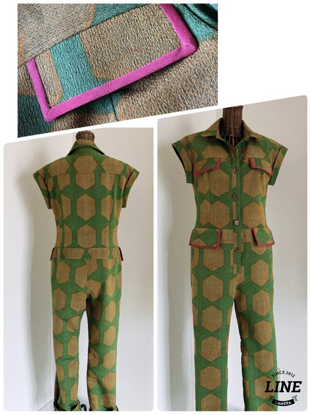 Mサイズ型紙 つなぎスタイリッシュ キモノから作る世界に一つの