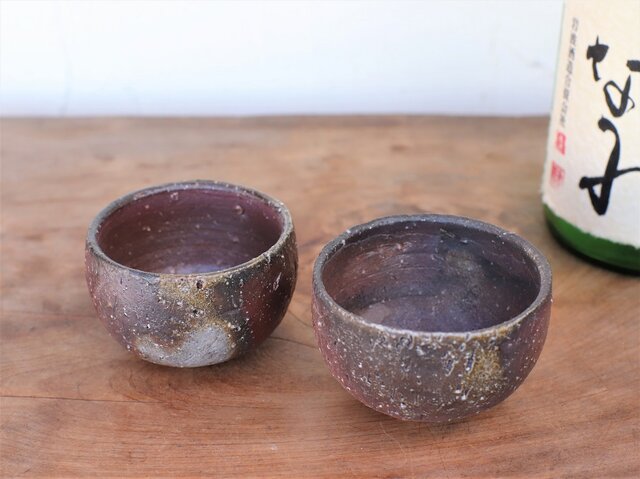 備前焼 ぐい呑み(2個セット) gi-328 | iichi 日々の暮らしを心地よく