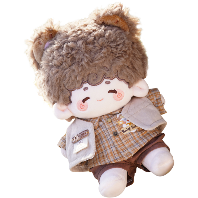 20cm 着せ替えぬいぐるみ 無属性 獣耳付け男の子 着せ替え人形 咖豆 奶