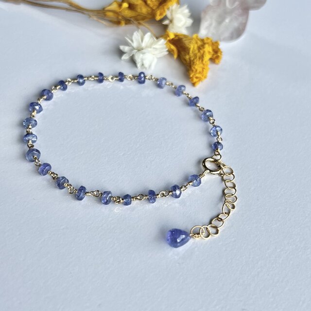 タンザナイト ブレスレット 高品質 14kgf 透明感 青紫 | iichi 日々の