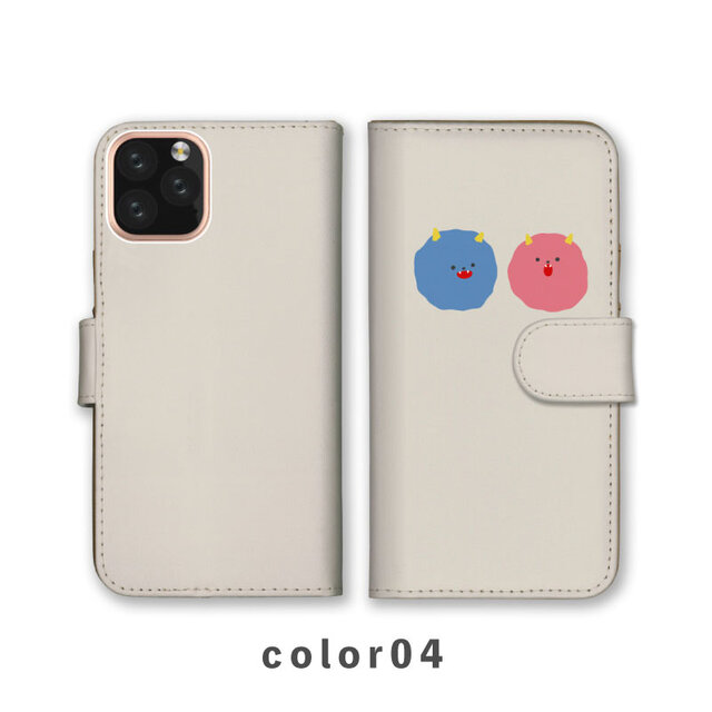 赤鬼 青鬼 節分 イラスト 生き物 全機種対応スマホケース 手帳型