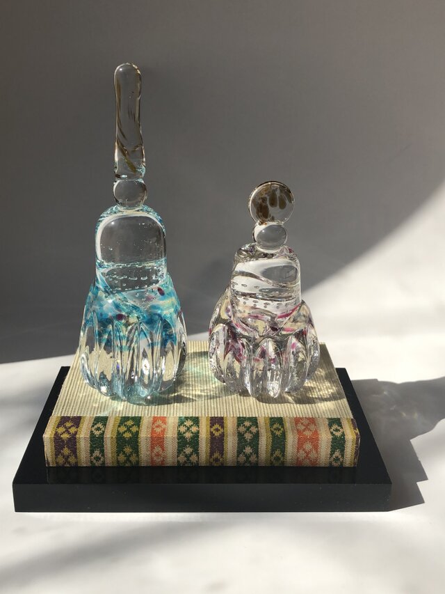 ガラスのお雛様 キラキラ泡入り雛人形③ おひなさま | iichi 日々の