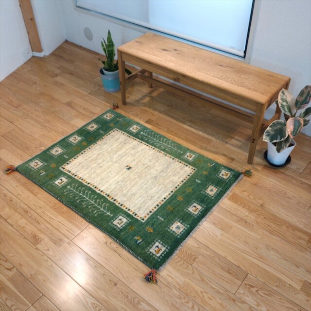 2/10迄iichi限定目玉】ペルシャ ギャッベ 玄関マット大 115x85cm 生命