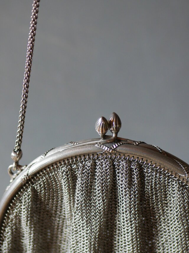 純銀 メッシュバッグ シャトレーン フランスアンティーク アンティーク