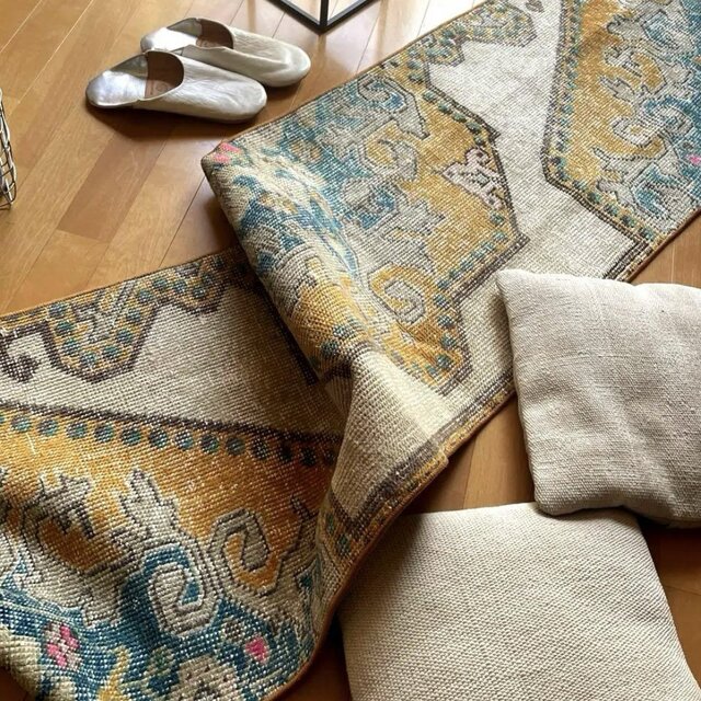 55×193 アヴァノスラグ ロングランナーラグ トルコヴィンテージラグ