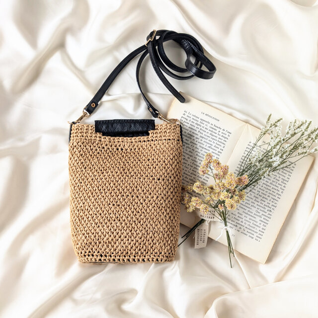 ラフィア風2way ミニショルダーバッグ | iichi 日々の暮らしを心地よく