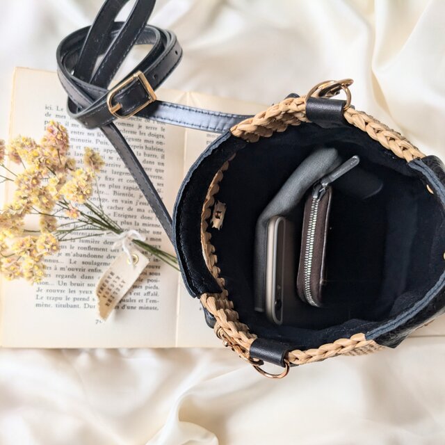 ラフィア風2way ミニショルダーバッグ | iichi 日々の暮らしを心地よく