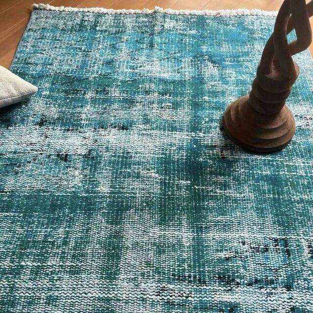 75×157 ターコイズブルーグリーン オーバーダイ トルコヴィンテージ