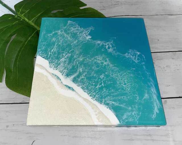 オーシャンアート 波レジンアート 海【スクエアS-01】 | iichi 日々の