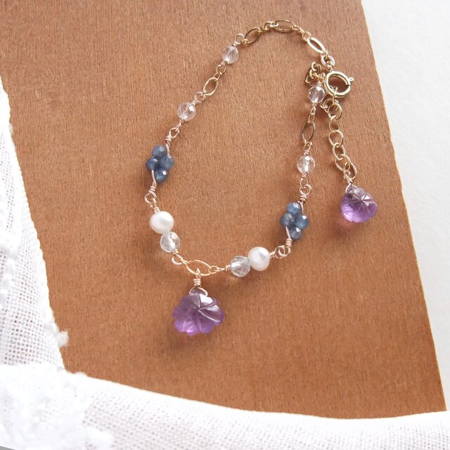 14kgf 潮紫陽花ブレスレット【AT-210B】 | iichi 日々の暮らしを