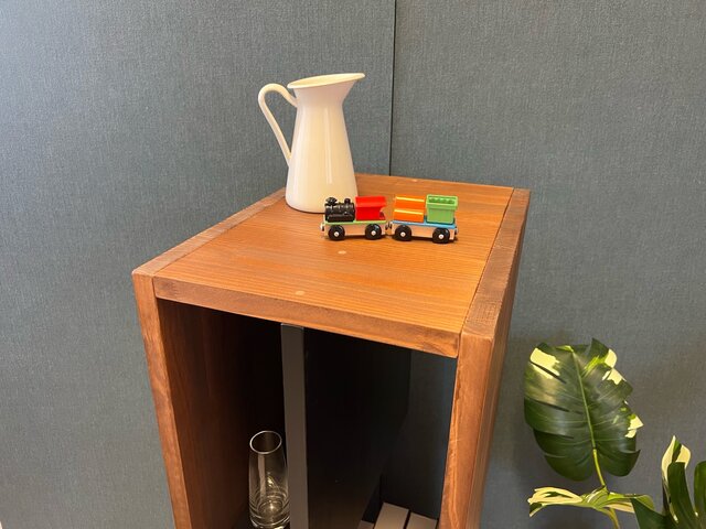 送料無料】 ローテーブル ボックス形 90cm 45cm パイン Br 収納付