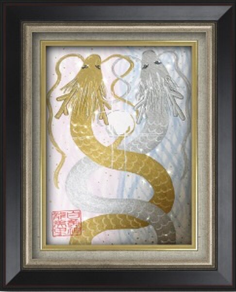 開運絵画双龍無限 | iichi 日々の暮らしを心地よくするハンドメイドや