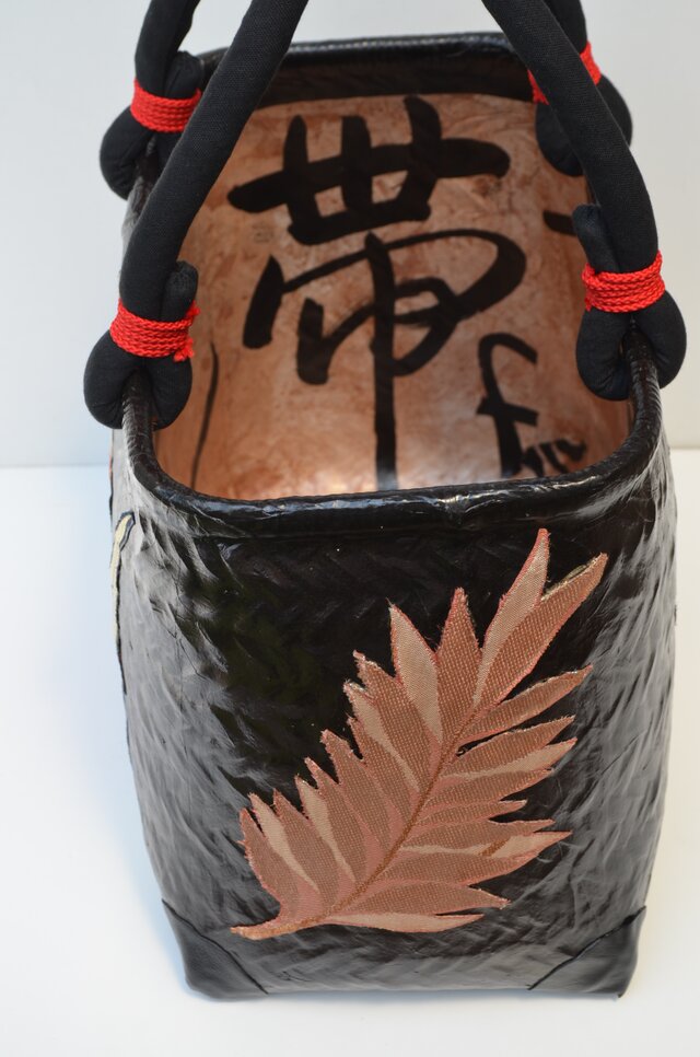 大きな一閑張りバック・帯・花 | iichi 日々の暮らしを心地よくする