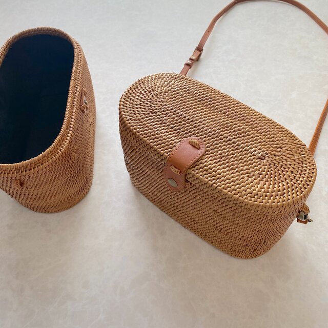 まあるい蓋付きデザイン☆ショルダーかごバッグ♪ショルダーバッグ