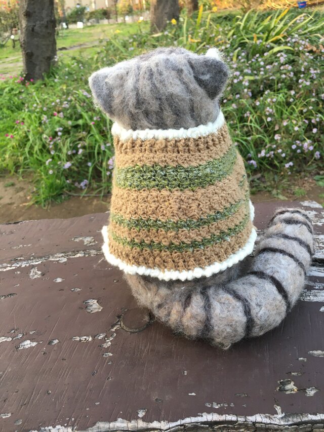 オーダーメイド☆羊毛フェルトのマヌルネコ エジプト座り | iichi 日々