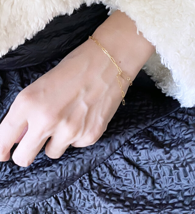 14kgf Taste お好きな位置で留められる チェーン ブレスレット | iichi