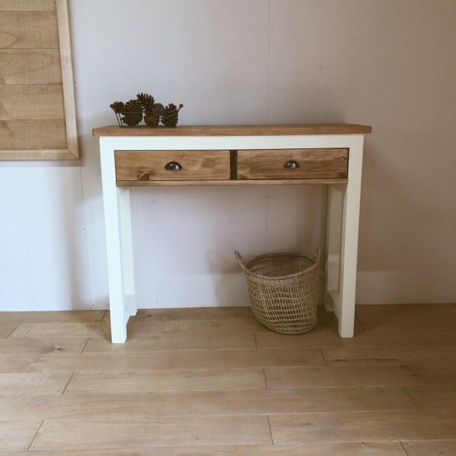 na 229. W90 カウンターテーブル 引き出し 木製 デスク 作業台