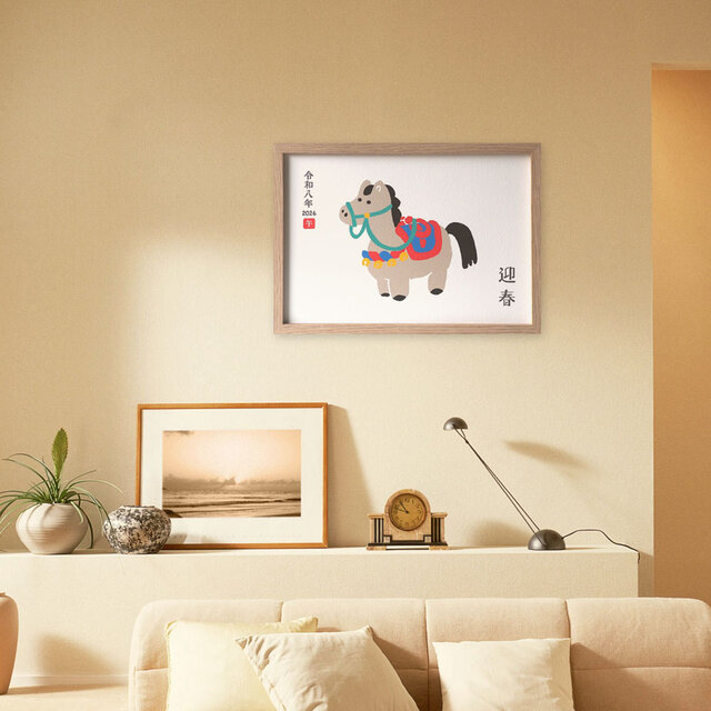 L判〜A3size【飾り子馬】迎春ポスター | iichi 日々の暮らしを心地よく