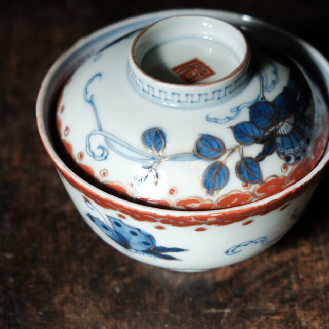 骨董 古伊万里 恵比寿様 染錦 鉢 ③ 金彩 器 アンティーク 骨董 古