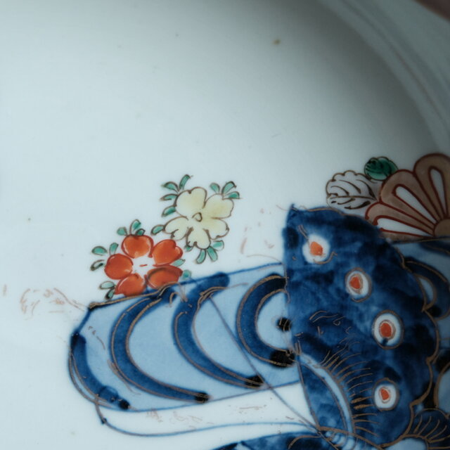 現状品】古伊万里 染付 花蝶柄 菓子鉢10個セット アンティーク レトロ