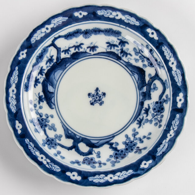 古伊万里 染付松竹梅文七寸皿 明治時代 F131-B | iichi 日々の暮らしを