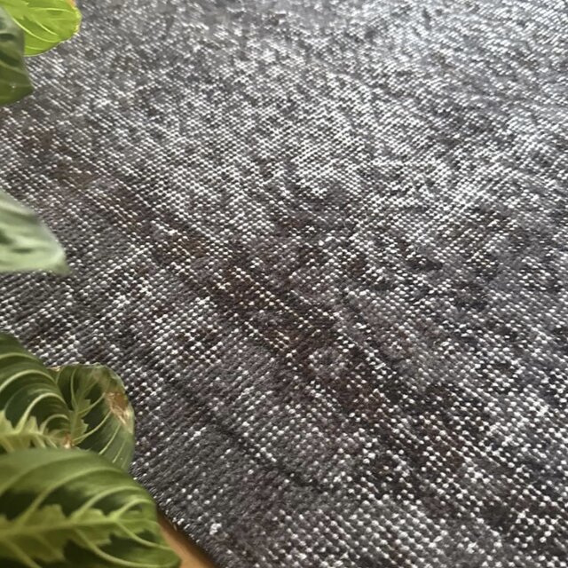 104×207 グレイ×ブラウン オーバーダイ トルコヴィンテージラグ