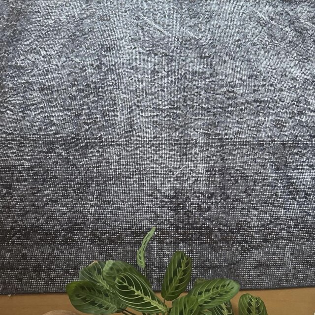 104×207 グレイ×ブラウン オーバーダイ トルコヴィンテージラグ