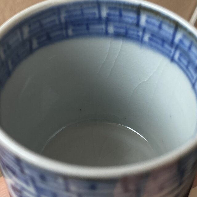 龍と雲と宝珠◇萬暦年製。古伊万里 龍文染付覗き猪口 骨董/antiques 古