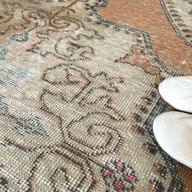 99×197 シャビー アヴァノスラグ ペールオレンジ トルコヴィンテージ