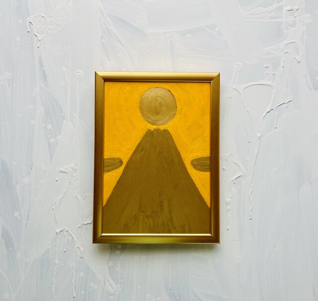 富士山絵画新春特価☆金富士金龍 金運上昇に特化 尺4判大額絵画縁付き