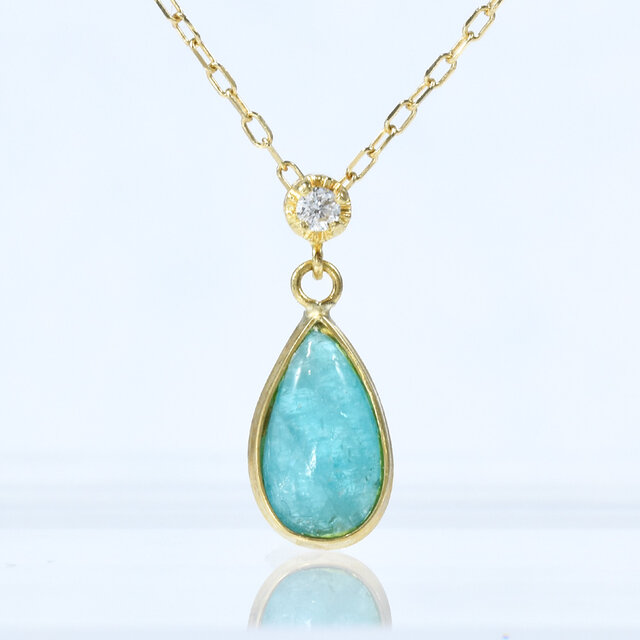 K18 パライバ トルマリン ダイヤ ペンダント CG095CIBS | iichi 日々の