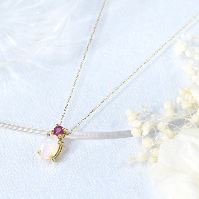 K18 オパール ルビー ペンダントトップ CG075CIBS | iichi 日々の