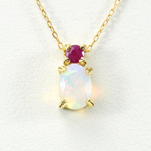 K18 オパール ルビー ペンダントトップ CG075CIBS | iichi 日々の