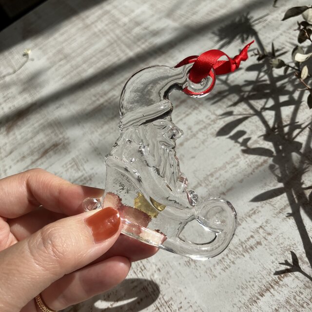 北欧＊クリアガラスのサンタ／Kosta Boda／バーティルヴァリーン