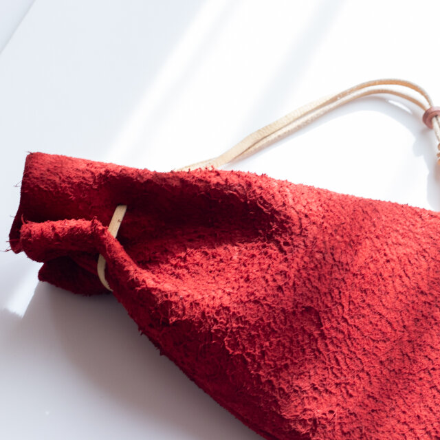 鹿革 手提げ巾着 巾着バッグ ディアスキンポーチ 巾着袋 | iichi 日々