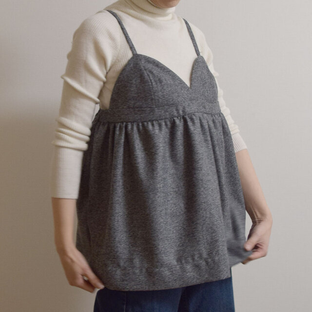 ソフトツイード☆ビスチェ☆キャミソール☆グレー | iichi 日々の