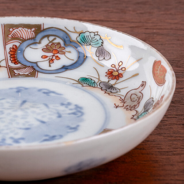 古伊万里 染錦 鶉文四寸皿 明治時代 D75 | iichi 日々の暮らしを