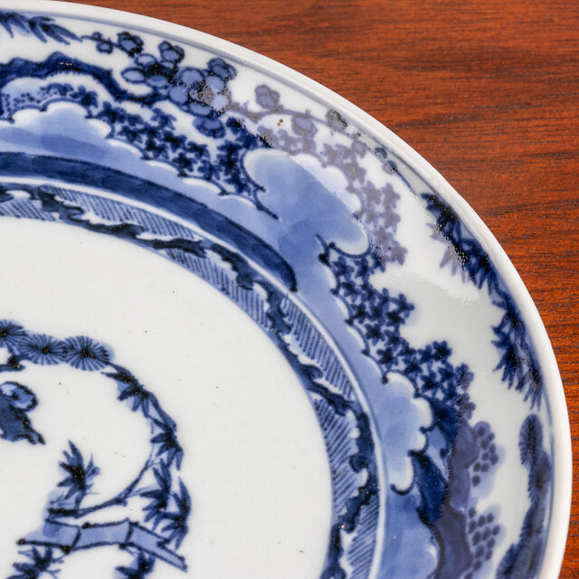 古伊万里 染付松竹梅文七寸皿 江戸後期 E910 | iichi 日々の暮らしを