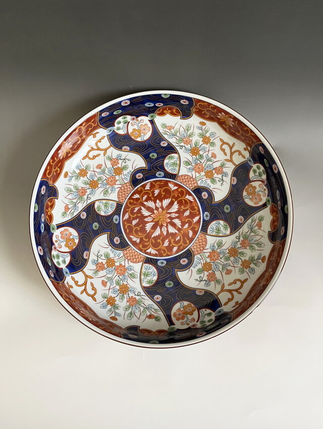 美濃焼 前畑陶器 庫山窯 色絵深皿 直径30cm yk274 | iichi 日々の