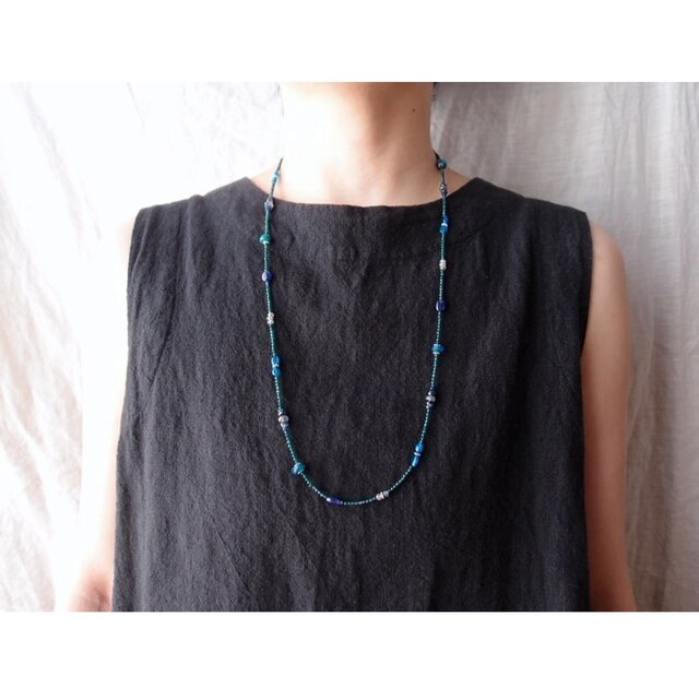 Glasses Code】BlueGreen / 2way グラスコード ネックレス兼用（眼鏡