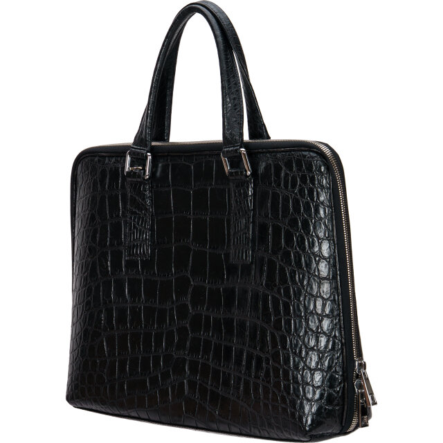クロコダイル メンズ ビジネスバッグ 高級 ブリーフケース 2WAY