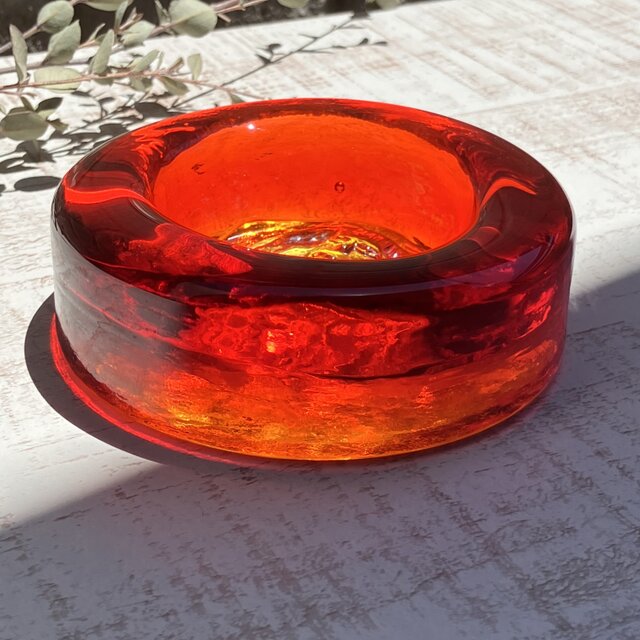 北欧＊エリック・ホグラン／鮮やかな赤のアッシュトレイ/ヴィンテージ