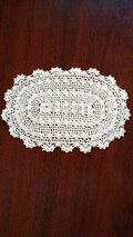 手編みレースドイリー楕円形22×15㎝ | iichi 日々の暮らしを心地よく