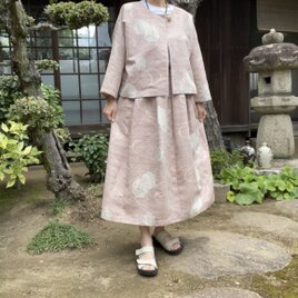 着物リメイク】大島紬のジャンパースカート/ギャザー切り替え | iichi