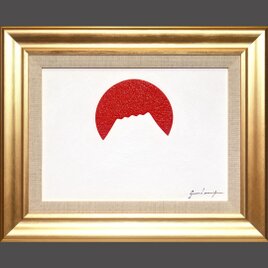 石川県金沢産24K純金箔使用○『太陽』○がんどうあつし絵画油絵膠