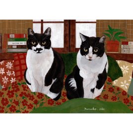 ねっころがる猫」額縁入り（複製画） | iichi 日々の暮らしを心地よく