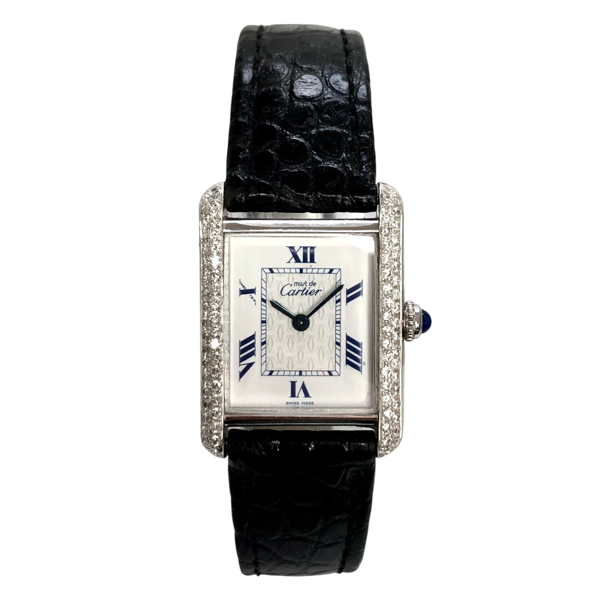 Cartier Must de Cartier Tank Sterling Silver Diamond Women's Watch