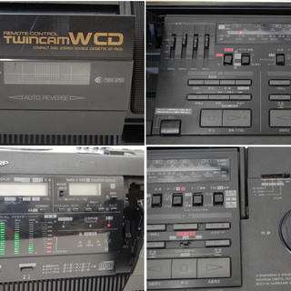 ジャンク シャープ QT-70CD ラジカセ Wカセット コンパクトディスク
