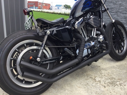 ハーレースポーツスターXL1200 04-06 ドラッグパイプワンオフマフラー